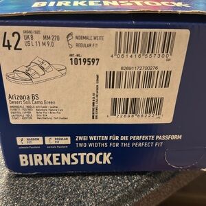 NIB Arizona Birkenstocks Desert Soil Camo Green